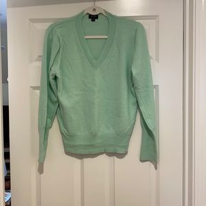J Crew 100% Cashmere Mint Green Sweater Size XXL